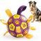 Show in main carousel: Nocciola Soccer Ball with Straps Interactive Dog Toy, Purple & Orange, 6-in slide 1 of 7