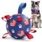 Show in main carousel: Nocciola Soccer Ball with Straps Dog Toy, Blue, Medium slide 1 of 8