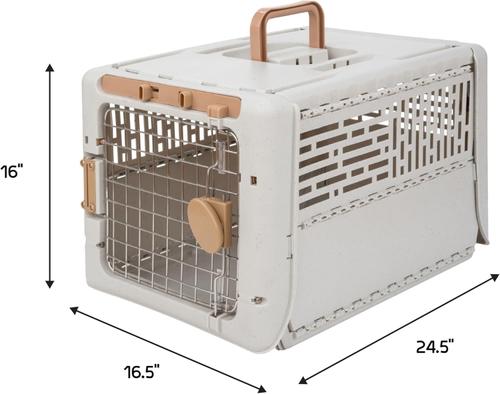 Show full view: SportPet Designs Collapsible Dog Kennel, Tan, Small: 24-in slide 2 of 10