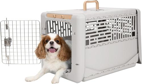 Show full view: SportPet Designs Collapsible Dog Kennel, Tan, Small: 24-in slide 3 of 10