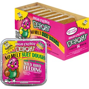 C&S High Energy Delight No Melt Suet Dough Wild Bird Food, case of 8