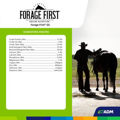 Show full view: ADM Forage First Gastric Support Gut Health Horse Supplement, 40-lb bag slide 4 of 8