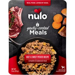 Nulo Gently-Cooked Meals Beef & Sweet Potato Recipe Wet Dog Food, 9-oz pouch, case of 8