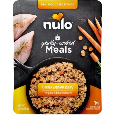 Nulo Nulo Gently-Cooked Meals Chicken & Quinoa Recipe Wet Dog Food, 9-oz pouch, case of 8