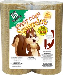 C&S Sweet Corn Squirrelog Refill Squirrel Food, 2-lb