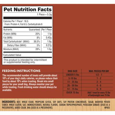 Show full view: Milo's Kitchen Steak Grillers Recipe with Angus Steak Dog Treats, 18-oz bag slide 9 of 11