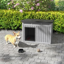 KAMABOKO Indoor & Outdoor Weatherproof Roof & Removable Floor Dog House, Grey slide 2 of 6