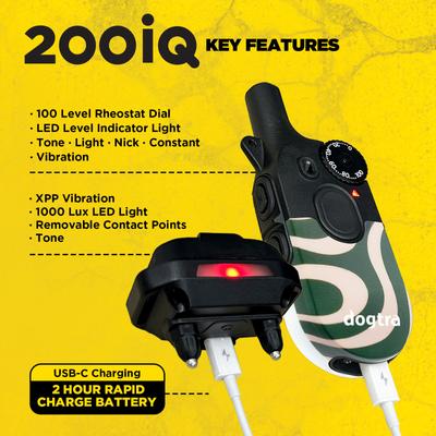 Show full view: Dogtra 200iQ 1 Café Swirl Waterproof Dog Training E-Collar, Multicolor slide 3 of 10