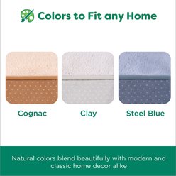 FurHaven Plush & Embossed Velvet Dreamer Sofa Orthopedic Foam Dog Bed, Clay, Jumbo slide 2 of 9