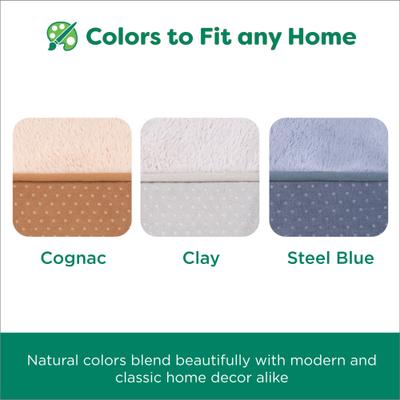 Show full view: FurHaven Plush & Embossed Velvet Dreamer Sofa Orthopedic Foam Dog Bed, Clay, Large slide 7 of 9