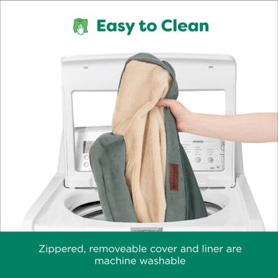 Show full view: FurHaven Plush & Cable Corduroy Comfy Couch Orthopedic Foam Dog Bed, Riverway, Medium slide 7 of 9