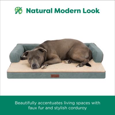 Show full view: FurHaven Plush & Cable Corduroy Comfy Couch Orthopedic Foam Dog Bed, Riverway, Medium slide 5 of 9