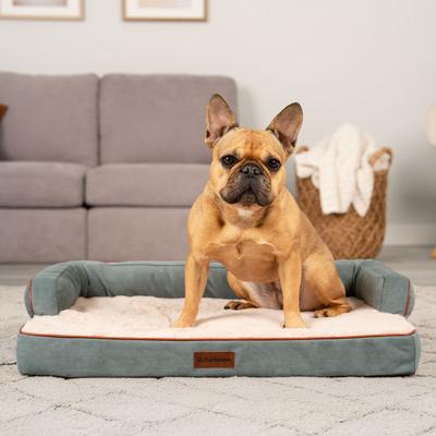 Show full view: FurHaven Plush & Cable Corduroy Comfy Couch Orthopedic Foam Dog Bed, Riverway, Medium slide 2 of 9