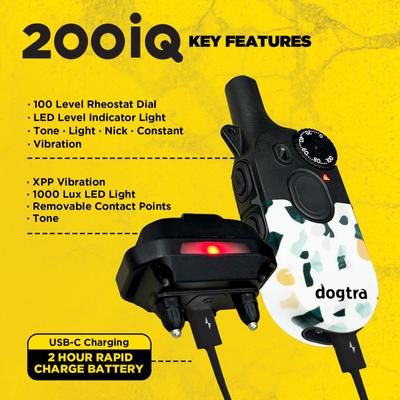 Show full view: Dogtra 200iQ 1 Organic Stone Waterproof Dog Training E-Collar, Multicolor slide 2 of 9