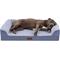 Show in main carousel: FurHaven Plush & Embossed Velvet Dreamer Sofa Orthopedic Foam Dog Bed, Steel Blue, Large slide 1 of 9