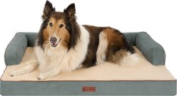 FurHaven Plush & Cable Corduroy Comfy Couch Cooling Gel Dog Bed, Riverway, Jumbo