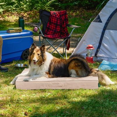 Show full view: FurHaven Premium Indoor-Outdoor Deluxe Mattress Cooling Gel Dog Bed, Biscuit, Jumbo slide 2 of 9