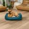 Show in main carousel: FurHaven Leather Look Cozy Couch Dog Bed, Teal, Medium slide 2 of 8