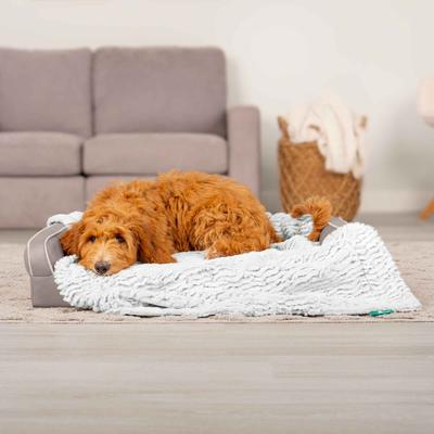 Show full view: FurHaven Birch Faux Fur & Suede Waterproof Dog Blanket, Gray, Medium slide 2 of 9