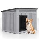 KAMABOKO Indoor & Outdoor Weatherproof Roof & Removable Floor Dog House, Grey