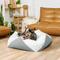 Show in main carousel: FurHaven Stone-Embossed Faux Fur Pouf Dog Bed, Gray, Large slide 3 of 10