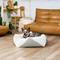 Show in main carousel: FurHaven Stone-Embossed Faux Fur Pouf Dog Bed, Gray, Medium slide 2 of 9