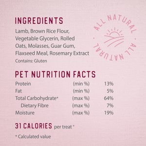 Caledon Farms Chewy Lamb Sticks Dog Treats, 7-oz bag