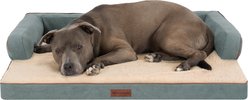 FurHaven Plush & Cable Corduroy Comfy Couch Orthopedic Foam Dog Bed, Riverway, Large