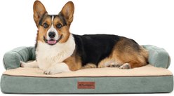 FurHaven Plush & Cable Corduroy Comfy Couch Orthopedic Foam Dog Bed, Riverway, Medium