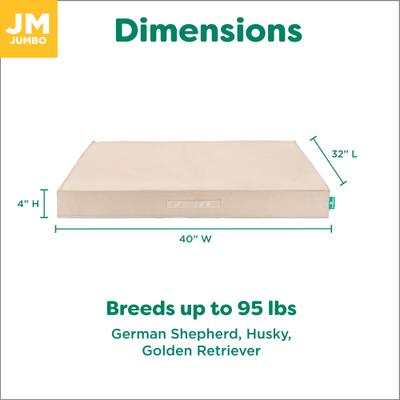 Show full view: FurHaven Premium Indoor-Outdoor Deluxe Mattress Cooling Gel Dog Bed, Biscuit, Jumbo slide 8 of 9