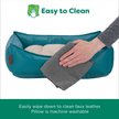 Show in main carousel: FurHaven Leather Look Cozy Couch Dog Bed, Teal, Small slide 6 of 8