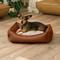Show in main carousel: FurHaven Leather Look Cozy Couch Dog Bed, Camel, Small slide 2 of 8