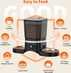 HONEYGUARDIAN Automatic 5G Wifi Cat Feeder, 3.5-l slide 2 of 7