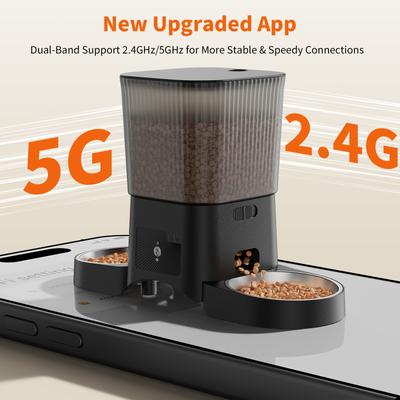 Show full view: HONEYGUARDIAN Automatic 5G Wifi Cat Feeder, 3.5-l slide 4 of 7