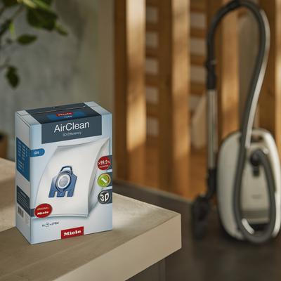 Show full view: Miele AirClean 3D Efficiency GN Filter Dust Bags, White/Blue slide 2 of 5
