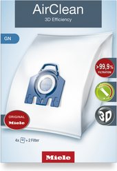 Miele AirClean 3D Efficiency GN Filter Dust Bags, White/Blue