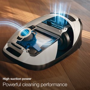 Miele Classic C1 Turbo Team Bagged Canister Vacuum Cleaner, Tech Blue
