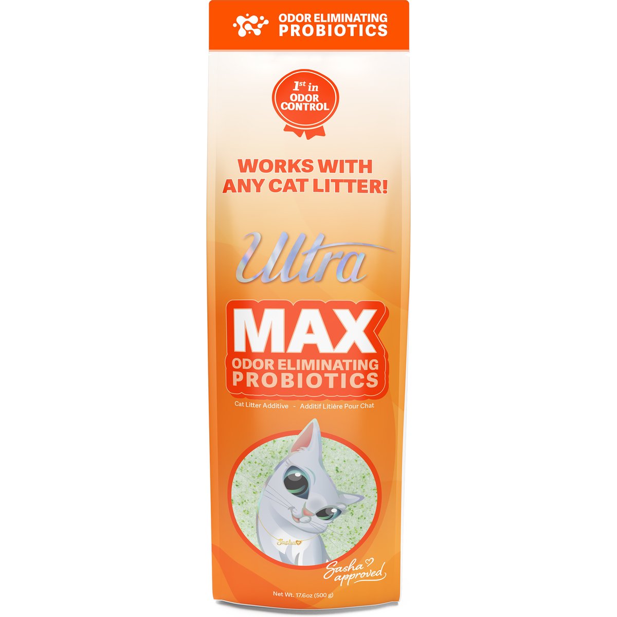 Ultra MAX Odor-Eliminating Probiotics Cat Litter Box Additive, 17.6-oz bag