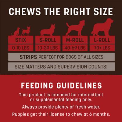 Show full view: Earth Animal No-Hide From the Grill Long Lasting Natural Rawhide Alternative Small Grilled Cheeseburger Flavor Rolls Chew Dog Treats, 6 count slide 6 of 10