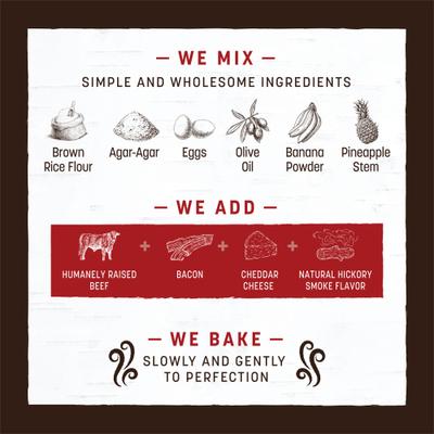 Show full view: Earth Animal No-Hide From the Grill Long Lasting Natural Rawhide Alternative Small Grilled Cheeseburger Flavor Rolls Chew Dog Treats, 6 count slide 5 of 10