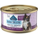 Blue Buffalo Baby Blue Healthy Growth Formula Natural Chicken Recipe Kitten Wet Food, 3-oz can, case of 24