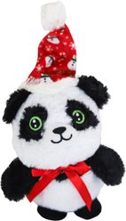 SteelDog USA Christmas Holiday Baby Panda Crinkle Plush Dog Toy