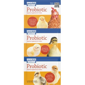 Sav-A-Caf Sav-A-Chick Probiotic Digestive Support Poultry Supplement, 0.17-oz packet, 3 count