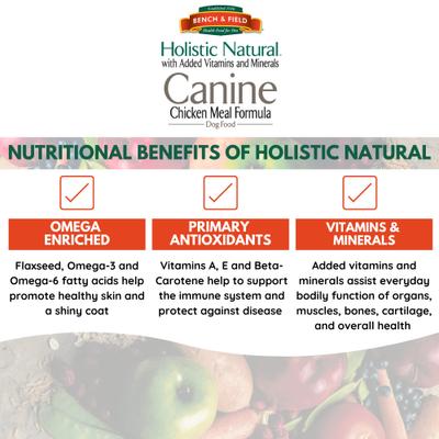 Show full view: Bench & Field Holistic Natural Formula Dry Dog Food, 12-lb bag slide 5 of 10