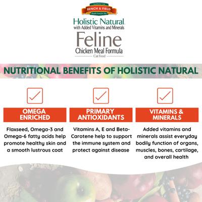 Show full view: Bench & Field Holistic Natural Formula Dry Cat Food, 3-lb bag slide 6 of 10