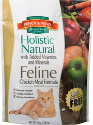 Bench & Field Holistic Natural Formula Dry Cat Food, 3-lb bag