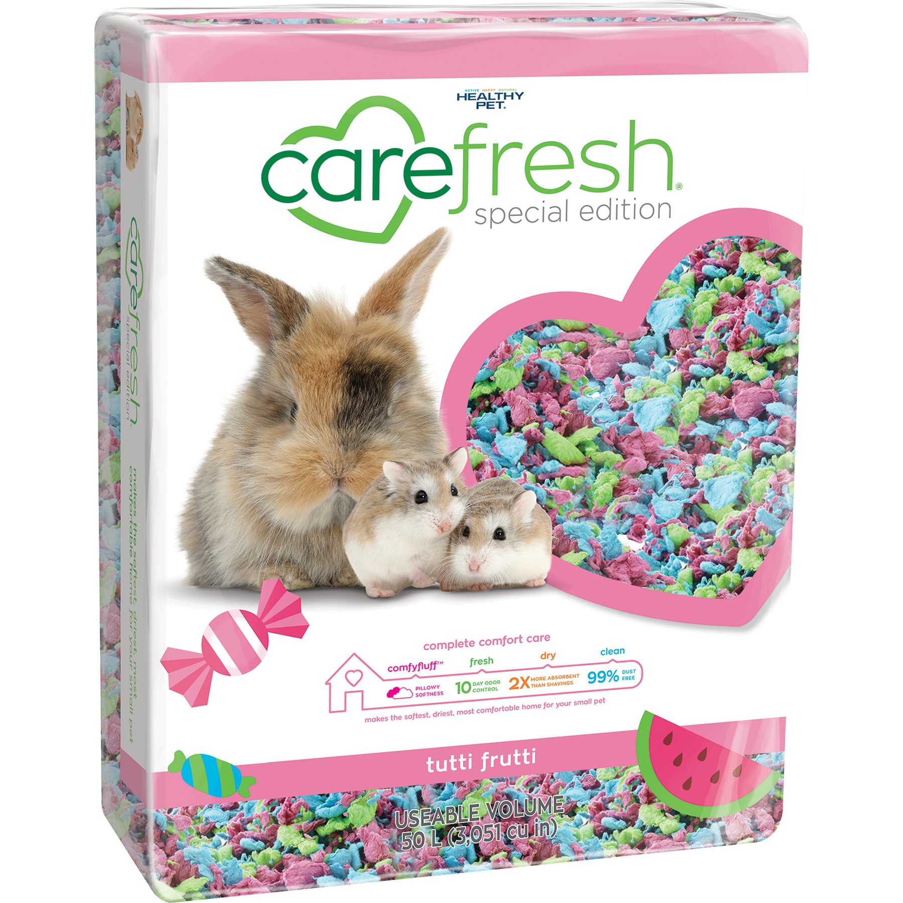 Carefresh Special Edition Small Animal Bedding, Tutti Frutti, 50-L
