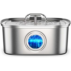 Casfuy PWS-133 T-Shaped Spout Stainless Steel Dog & Cat Water Fountain, 108-oz