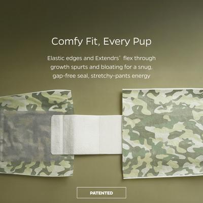 Show full view: Pet Parents DiPees Belly Bands Disposable Male Dog Wrap & Extendrs, Camo, Small, 10 count slide 5 of 10