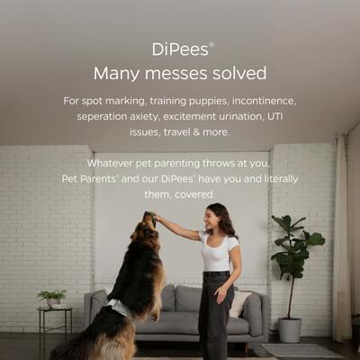 Show full view: Pet Parents DiPees Belly Band Diapers & Disposable Male Dog Wraps & Extendrs, Natural, Small, 30 count slide 8 of 10